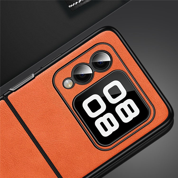 SULADA For Huawei nova Flip 5G Case PU Leather+TPU+PC Back Phone Cover - Black