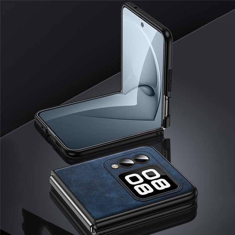SULADA For Huawei nova Flip 5G Case PU Leather+TPU+PC Back Phone Cover - Black