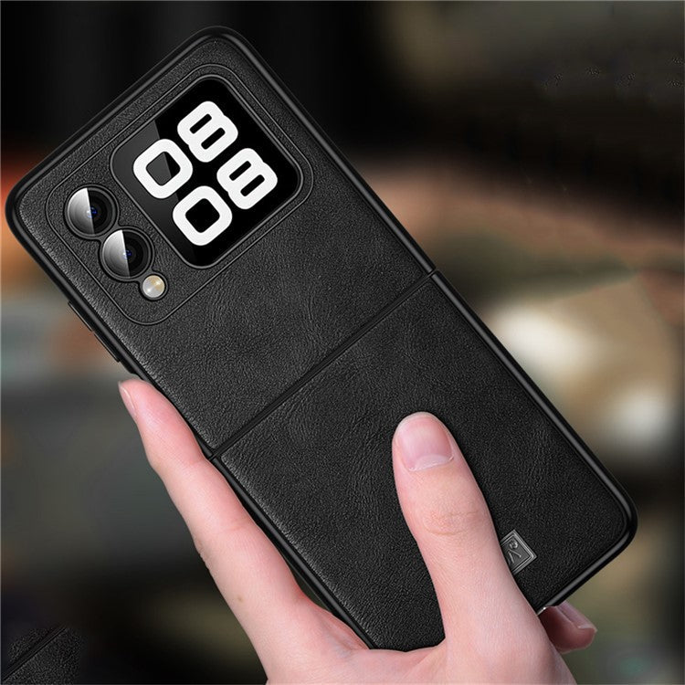 SULADA For Huawei nova Flip 5G Case PU Leather+TPU+PC Back Phone Cover - Brown