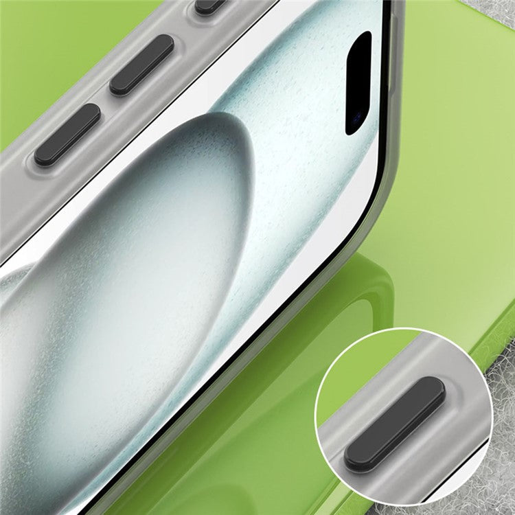 For iPhone 16 Case Compatible with MagSafe Skin-Touch PC+TPU Matte Phone Cover - White