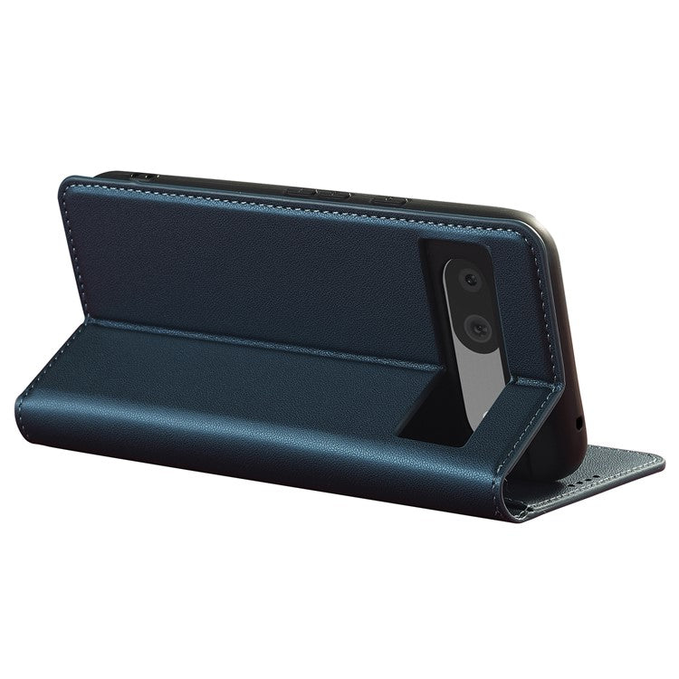 LC.IMEEKE L1 Series for Google Pixel 8 Case PU Leather Wallet Stand Protective Phone Cover - Blue