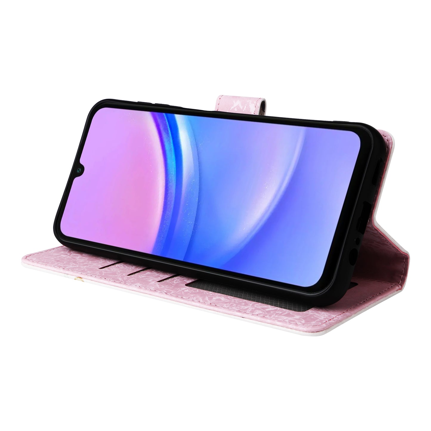 For Samsung Galaxy A16 5G / A16 4G Case RFID Blocking Flower Leather Phone Cover - Colorful Flower