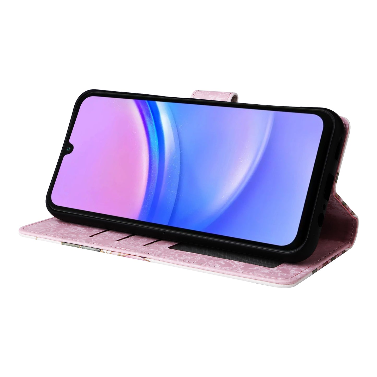 For Samsung Galaxy A16 5G / A16 4G Case RFID Blocking Flower Leather Phone Cover - Flower