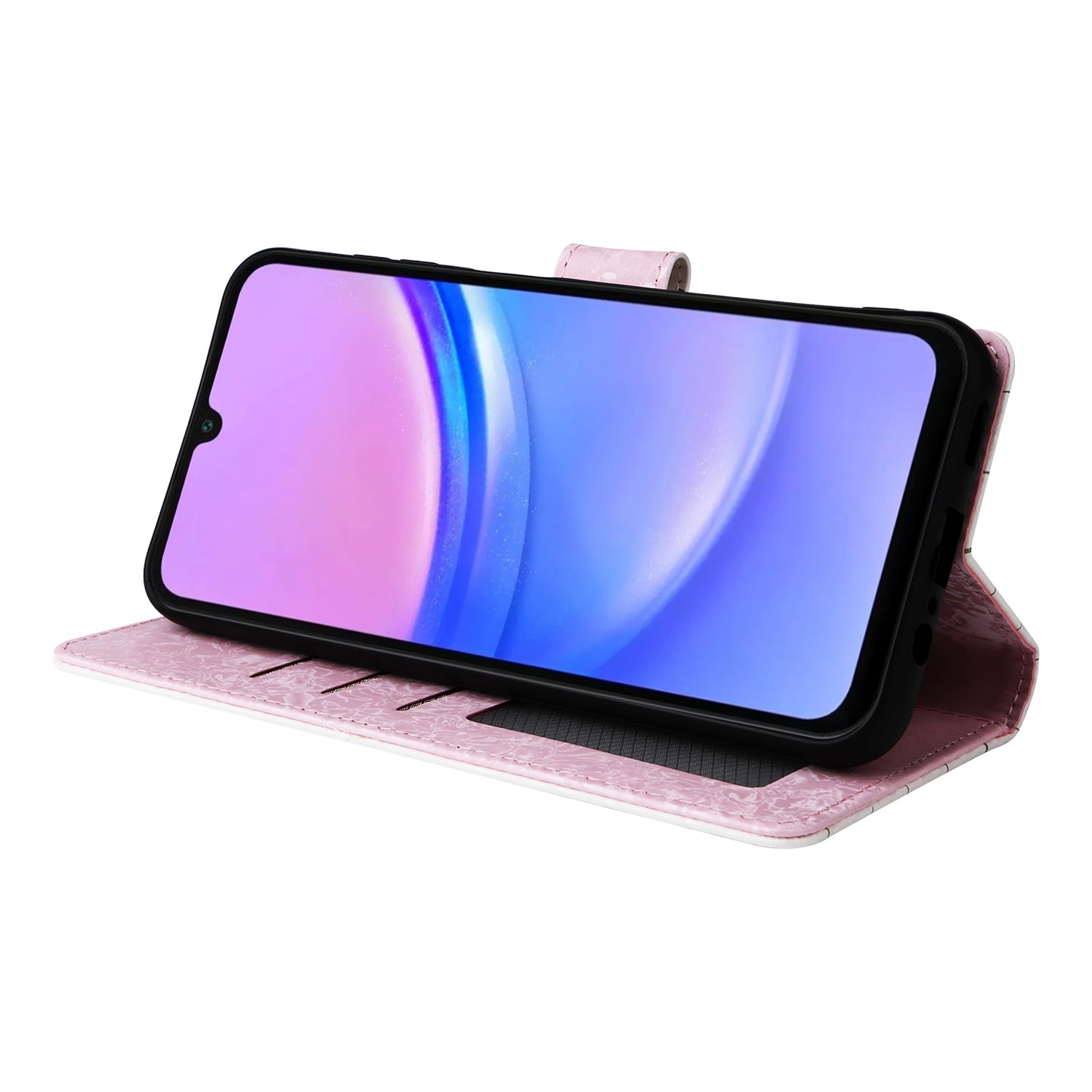 For Samsung Galaxy A16 5G / A16 4G Case RFID Blocking Flower Leather Phone Cover - Small Flower