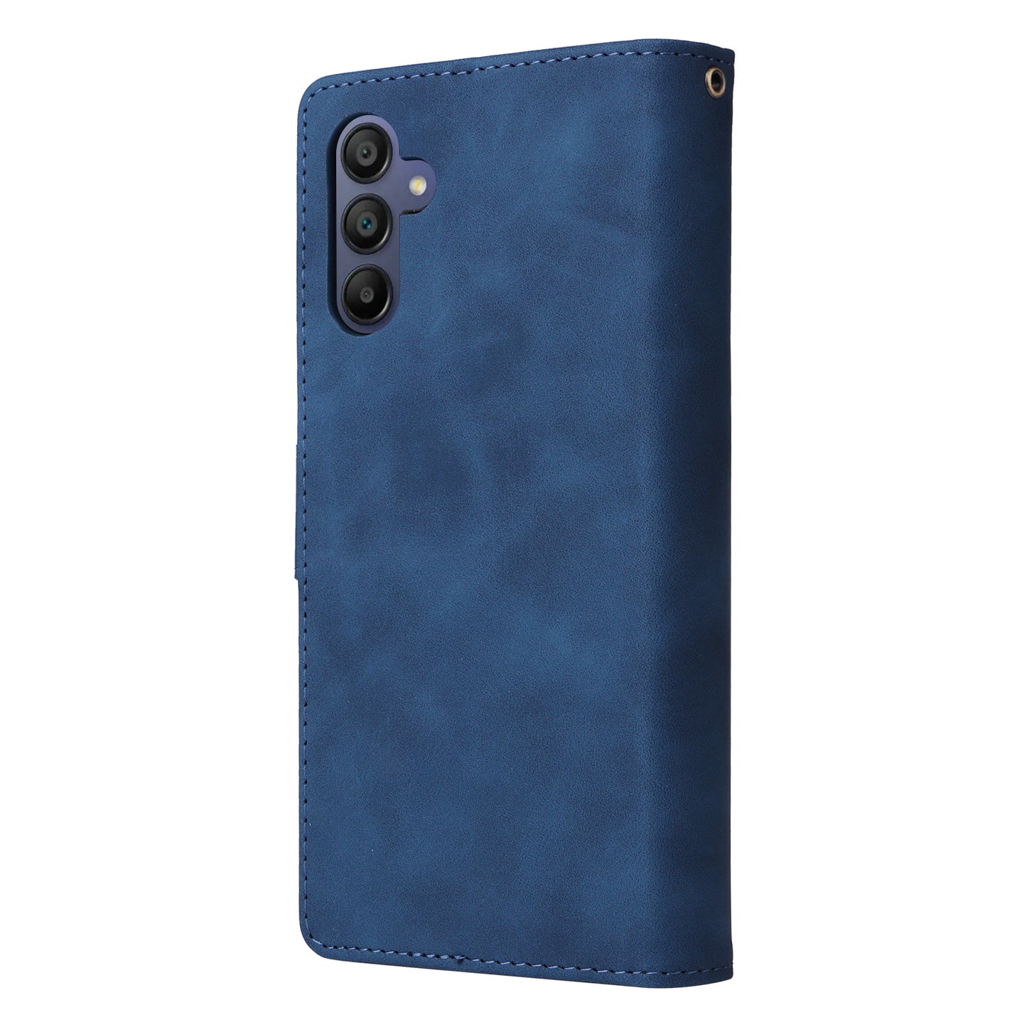 For Samsung Galaxy A16 5G / A16 4G Case Zipper Wallet Multiple Card Slots Leather Phone Cover - Blue