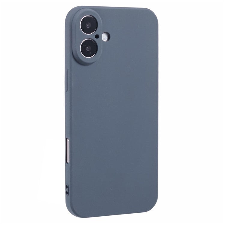 For iPhone 16 Plus Case Matte TPU Non-Slip Protective Phone Cover - Grey