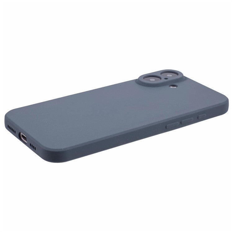 For iPhone 16 Plus Case Matte TPU Non-Slip Protective Phone Cover - Grey