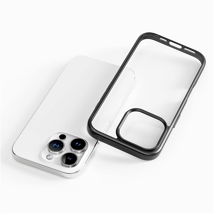 ROCK For iPhone 16 Pro Clear Phone Case PC+TPU Shockproof Back Cover - Blue