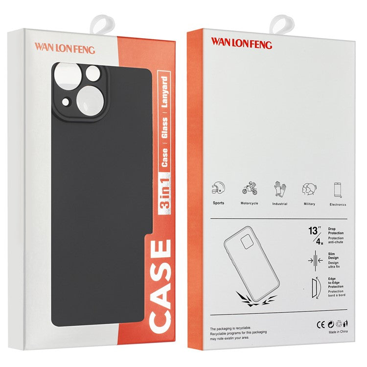 WANLONFENG MS Series for OnePlus Nord 4 TPU Case Matte Cover with Screen Film (Big Lens Hole)