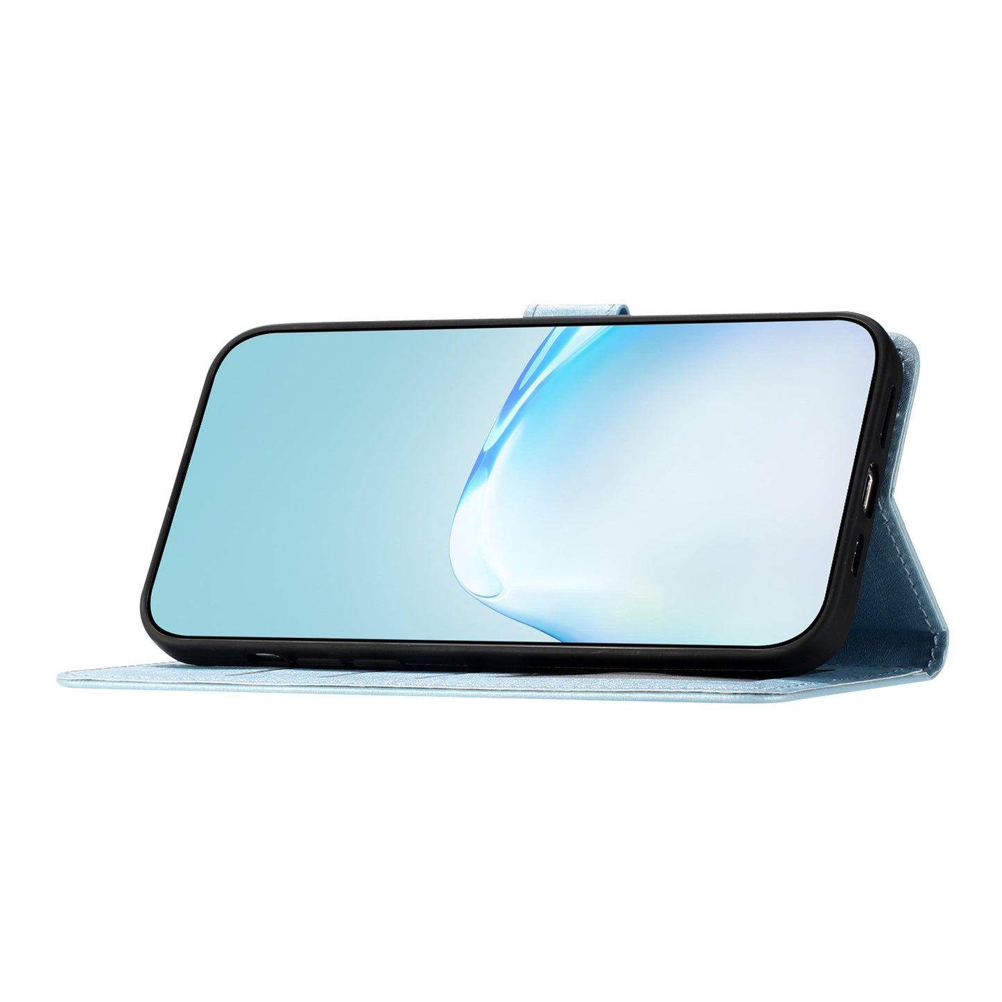 For Samsung Galaxy A06 Wallet Case Leather Folio Phone Cover Magnetic Clasp - Blue