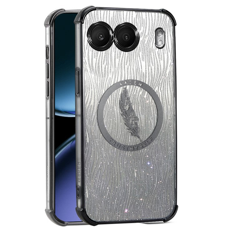 KADEM For OnePlus Nord 4 Case TPU Bling Sparkle Phone Cover Reinforced Corner - Black