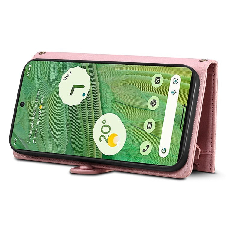 ESEBLE Star Series For Google Pixel 9 Pro / Pixel 9 Case Zipper Wallet Leather Stand Phone Cover - Rose Gold