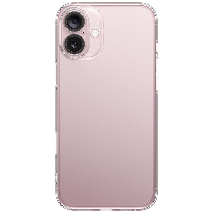 BASEUS Simple Series For iPhone 16 Plus Back Cover Lens Protection Transparent TPU+Glass Phone Case