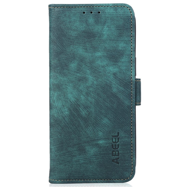 ABEEL For iPhone 16e Case Retro Leather Phone Cover Wallet Stand View - Green