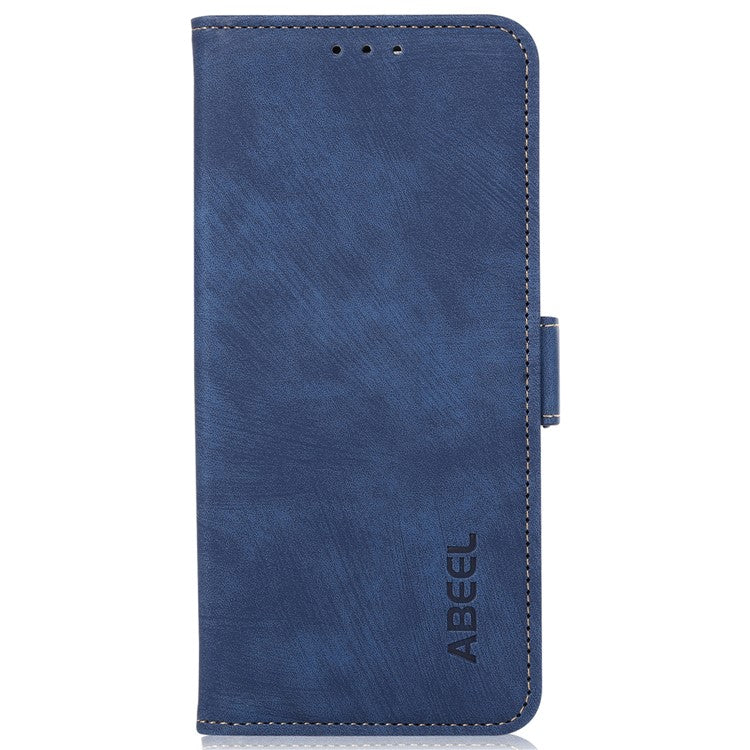 ABEEL For iPhone 16e Case Retro Leather Phone Cover Wallet Stand View - Blue