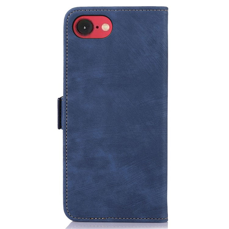 ABEEL For iPhone 16e Case Retro Leather Phone Cover Wallet Stand View - Blue
