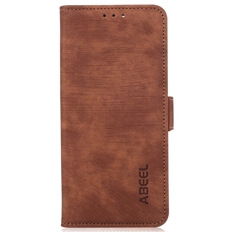 ABEEL For iPhone SE (2025) Case Retro Leather Phone Cover Wallet Stand View - Brown
