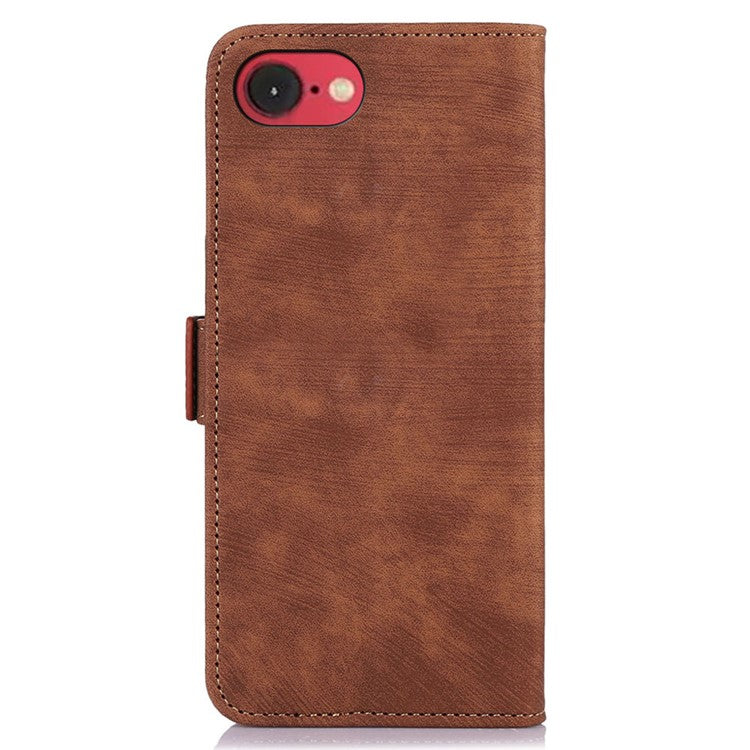 ABEEL For iPhone SE (2025) Case Retro Leather Phone Cover Wallet Stand View - Brown