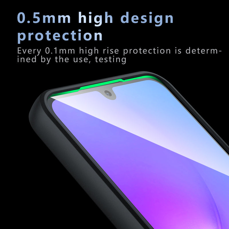 For Samsung Galaxy A16 5G / A16 4G Case Skin-Touch TPU+PC Matte Phone Shell, Transparent Black