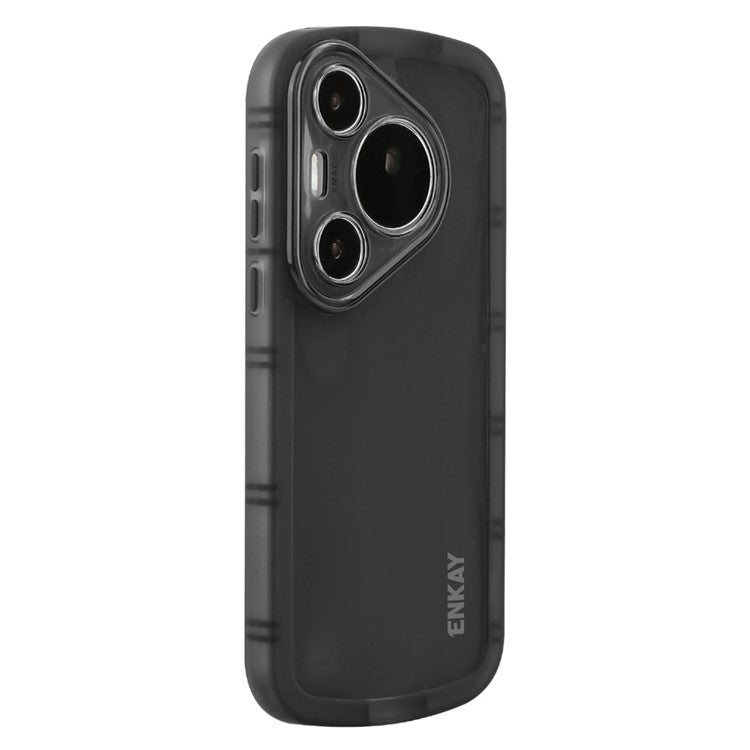 ENKAY HAT PRINCE For Huawei Pura 70 Case Four Corners Shockproof Matte TPU Phone Cover - Black