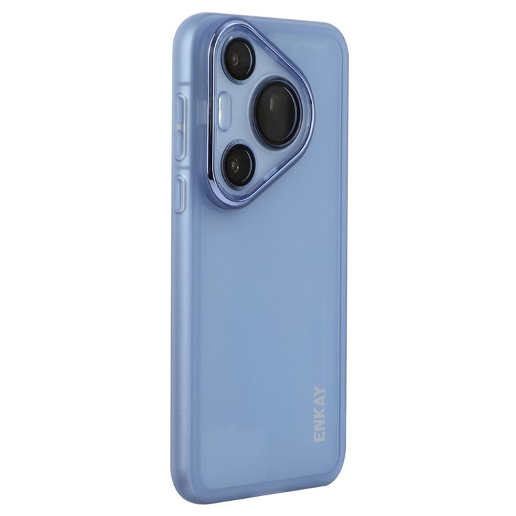 ENKAY HAT PRINCE For Huawei Pura 70 Case Matte TPU Phone Cover with Lens Film - Blue