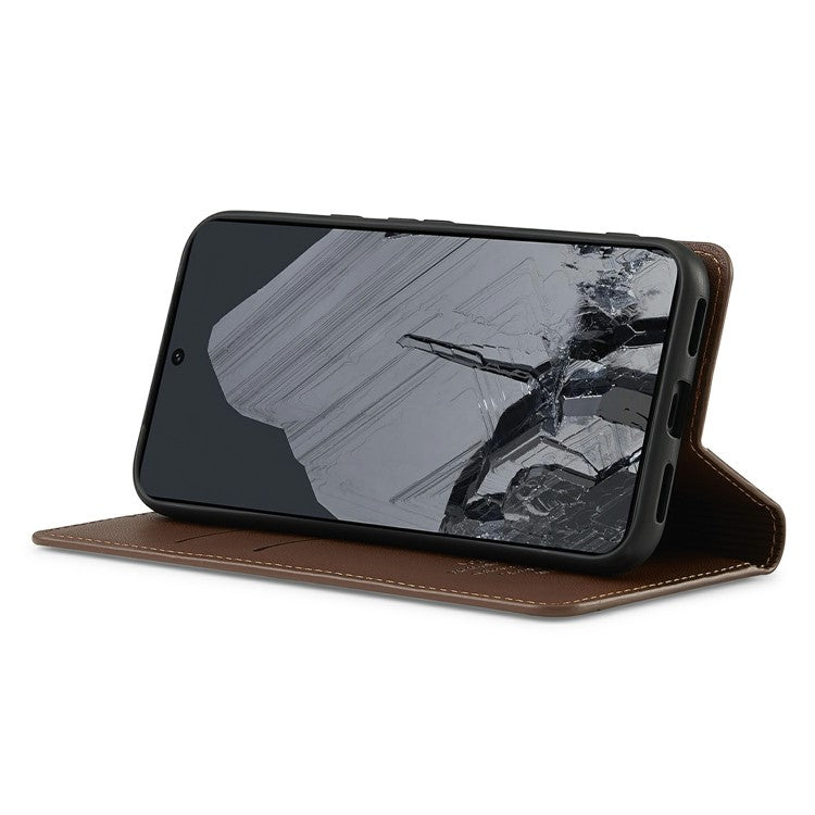 LC.IMEEKE L1 Series for Google Pixel 8 Pro Case PU Leather Wallet Stand Protective Phone Cover - Brown