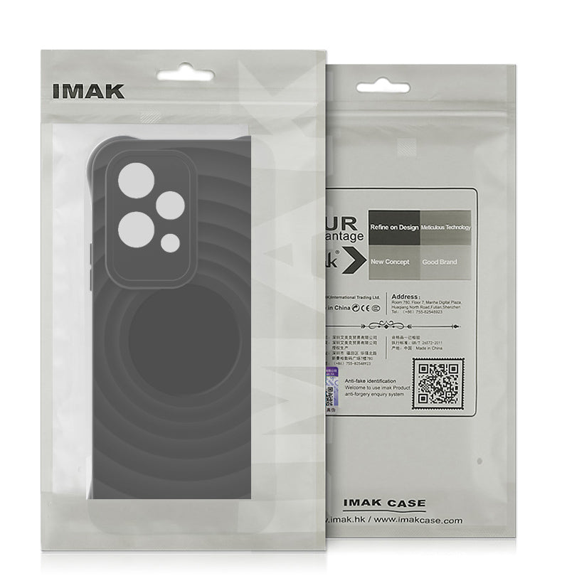 IMAK UC-6 Series for Samsung Galaxy A06 Case Water Drop Texture Anti-Skid Matte TPU Cover - Matte Black
