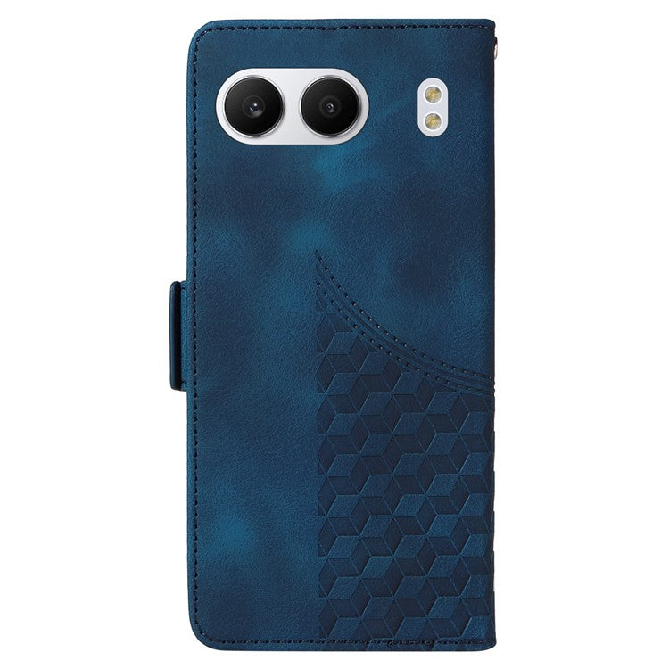 For OnePlus Nord 4 Case PU Leather Phone Cover Rhombus Starry Imprinted - Blue