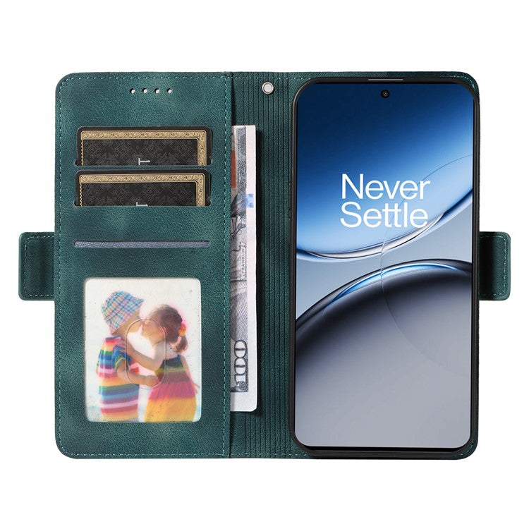 For OnePlus Nord 4 Case PU Leather Phone Cover Rhombus Starry Imprinted - Green