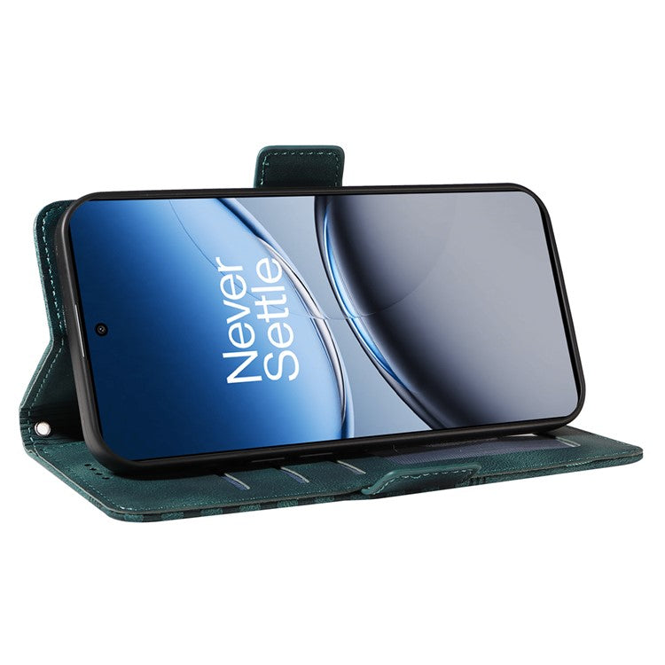 For OnePlus Nord 4 Case PU Leather Phone Cover Rhombus Starry Imprinted - Green