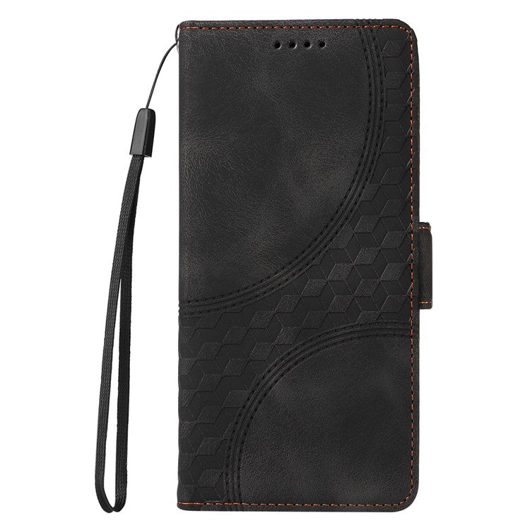 For OnePlus Nord 4 Case PU Leather Phone Cover Rhombus Starry Imprinted - Black