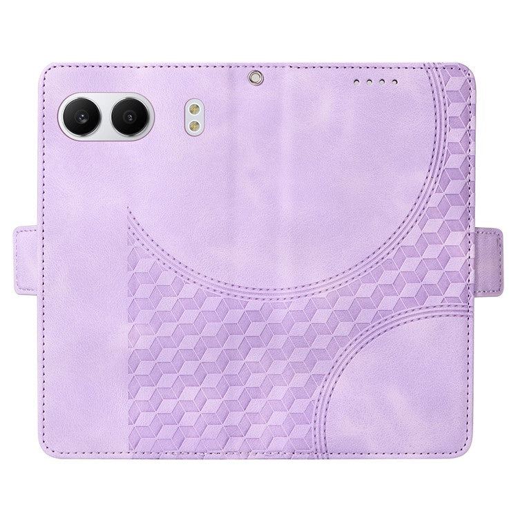 For OnePlus Nord 4 Case PU Leather Phone Cover Rhombus Starry Imprinted - Purple