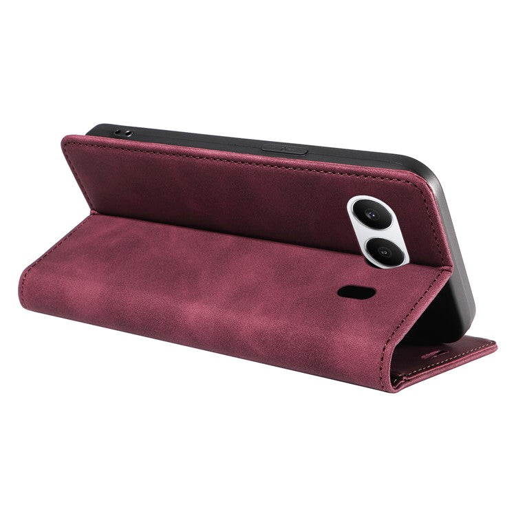 BETOPNICE 003 For OnePlus Nord 4 Wallet Case Leather Phone Cover with Stand - Red