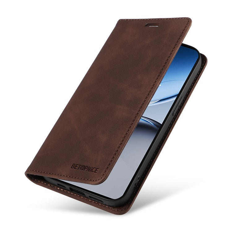 BETOPNICE 003 For OnePlus Nord 4 Wallet Case Leather Phone Cover with Stand - Brown