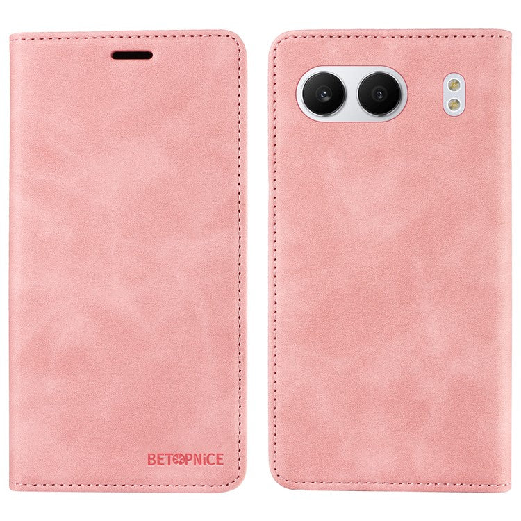 BETOPNICE 003 For OnePlus Nord 4 Wallet Case Leather Phone Cover with Stand - Pink