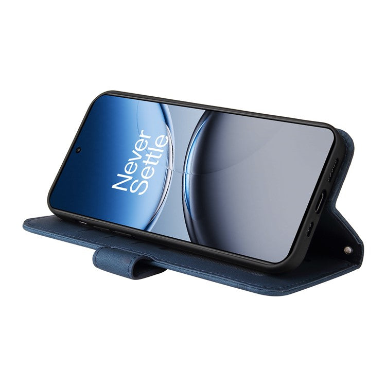 For OnePlus Nord 4 Wallet Case Skin-touch Leather Phone Cover Tree Pattern Hardware - Blue