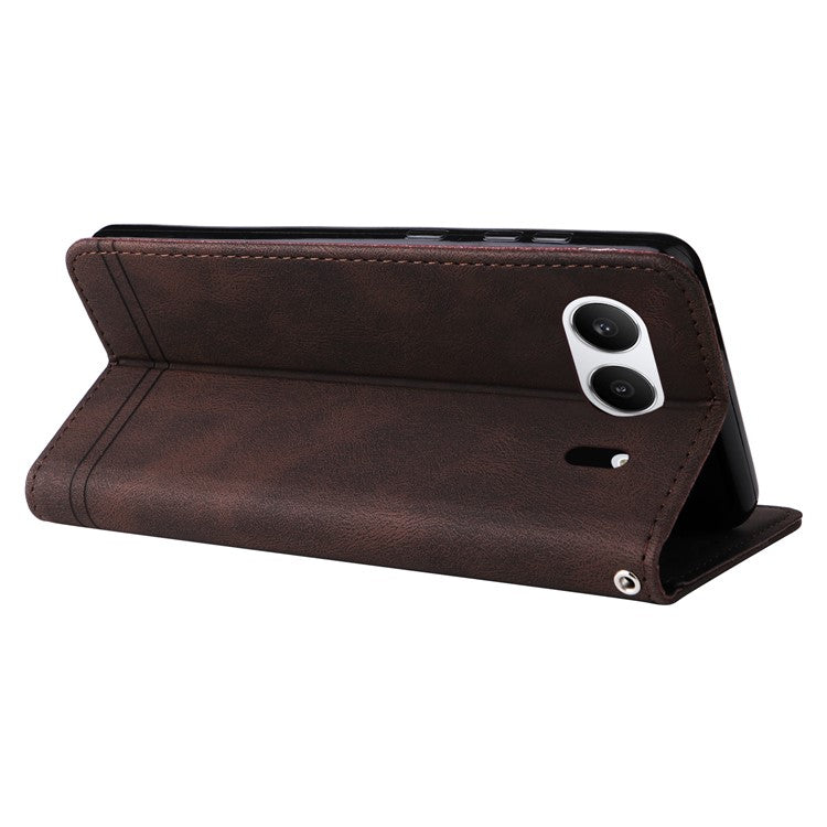 For OnePlus Nord 4 Wallet Case Skin-touch Leather Phone Cover Tree Pattern Hardware - Brown