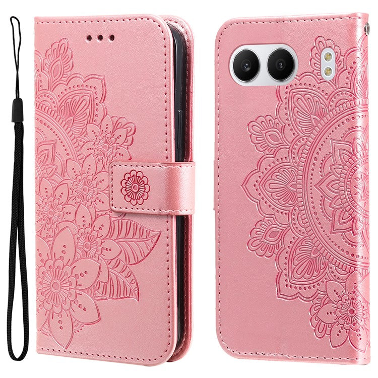For OnePlus Nord 4 Case PU Leather Wallet Floral Phone Cover Stand View - Pink