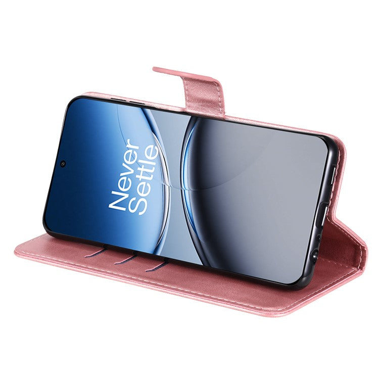 For OnePlus Nord 4 Case Zipper Wallet Calf Texture PU Leather Phone Cover - Pink