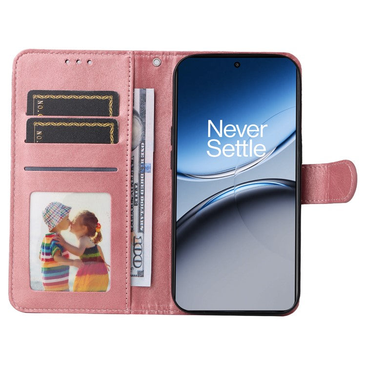 For OnePlus Nord 4 Case Wallet PU Leather Folio Flip Phone Cover - Pink