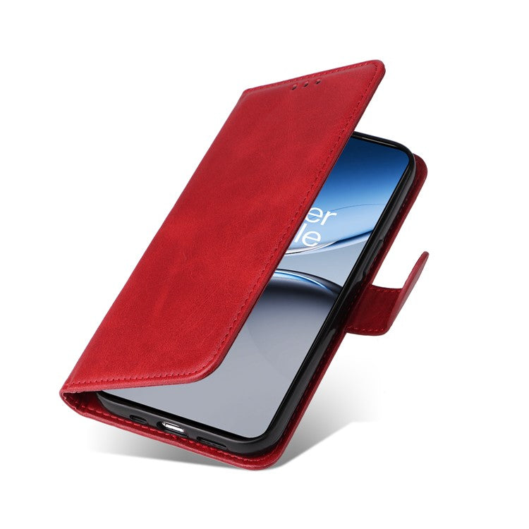 For OnePlus Nord 4 Case Wallet PU Leather Folio Flip Phone Cover - Red