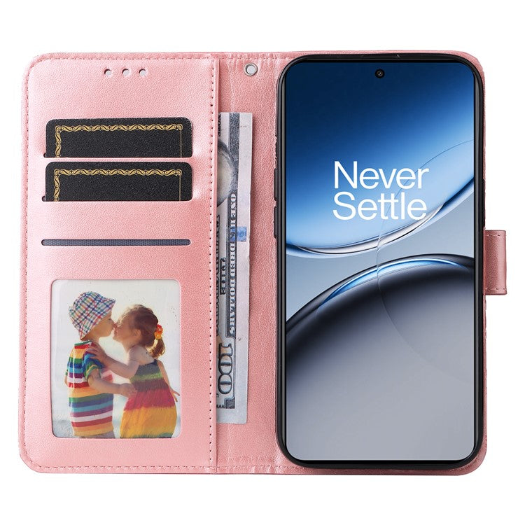 For OnePlus Nord 4 Case Sunflower Imprint Leather Wallet Phone Cover - Pink