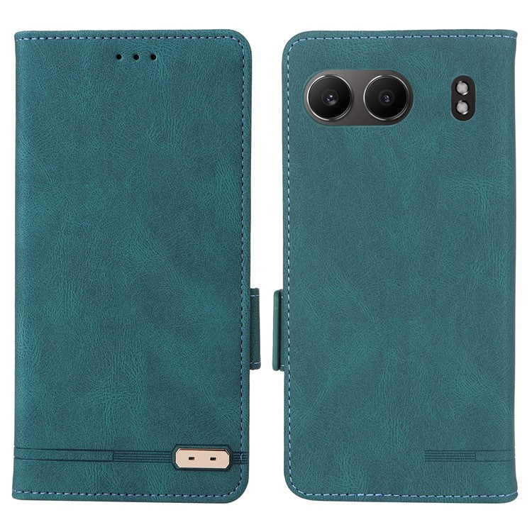 For OnePlus Nord 4 Case Leather Wallet Flip Phone Cover with Hardware Decor - Blue