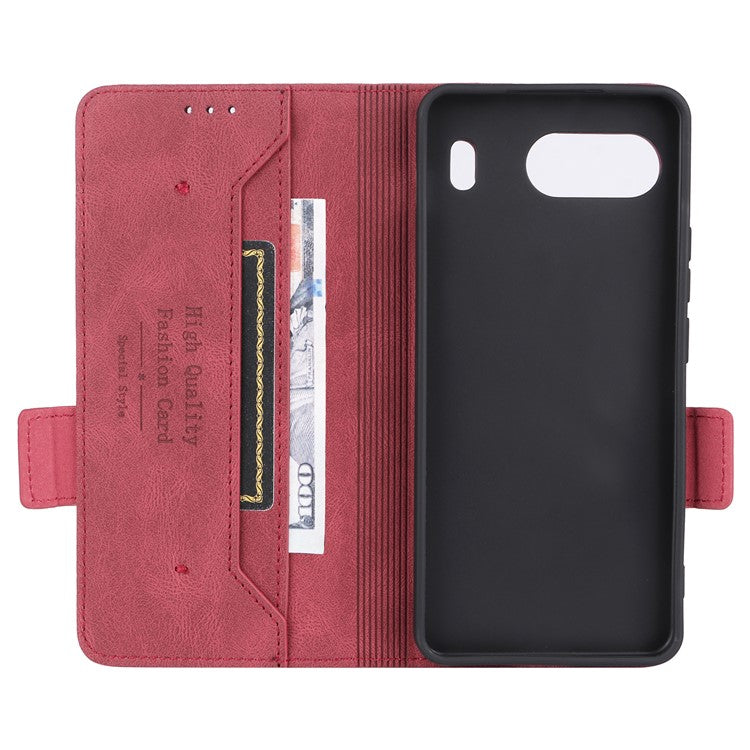 For OnePlus Nord 4 Case Leather Wallet Flip Phone Cover with Hardware Decor - Rose