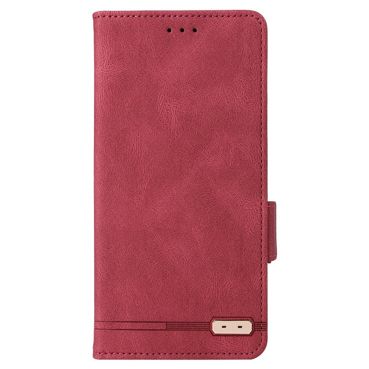 For OnePlus Nord 4 Case Leather Wallet Flip Phone Cover with Hardware Decor - Rose