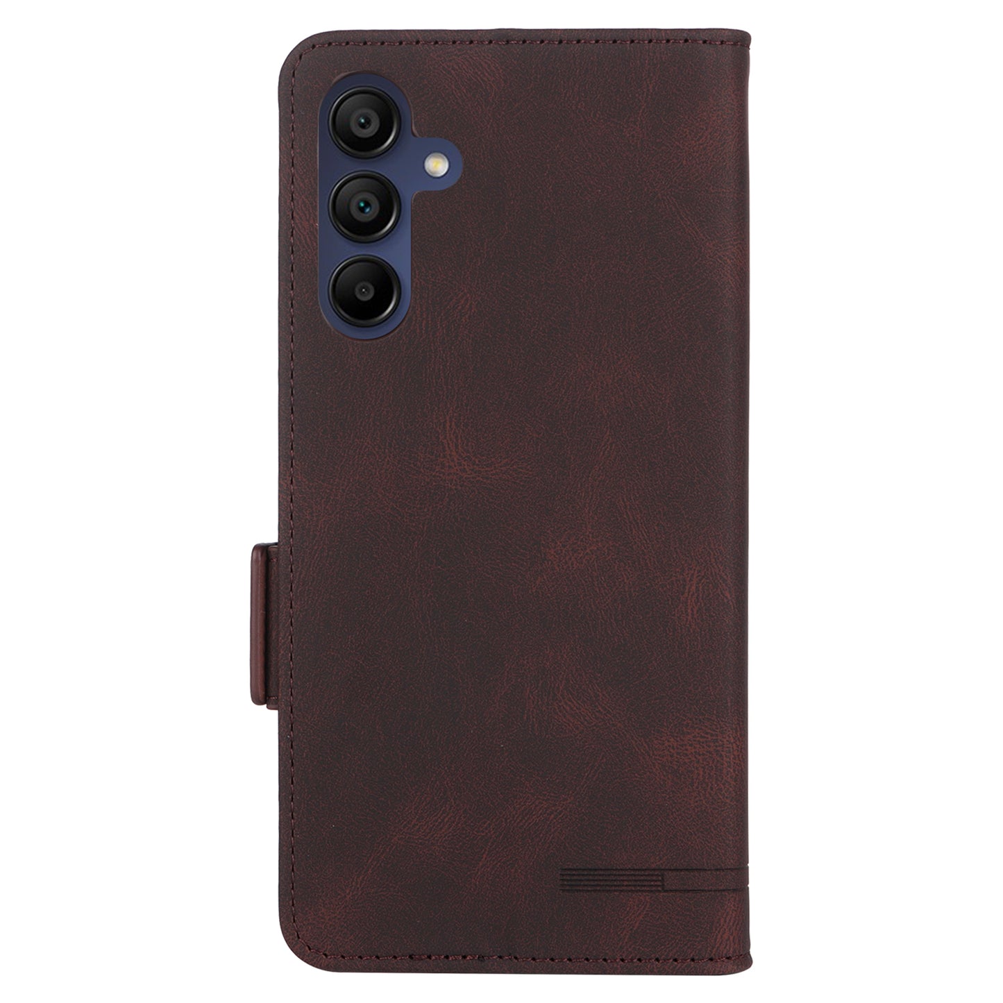 For Samsung Galaxy A16 5G / A16 4G Case Leather Wallet Flip Phone Cover with Hardware Decor - Coffee