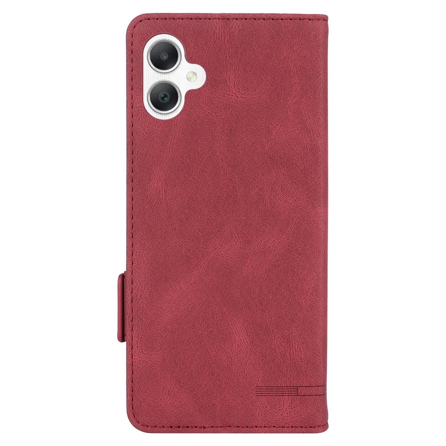 For Samsung Galaxy A06 Case Leather Wallet Flip Phone Cover with Hardware Decor - Rose