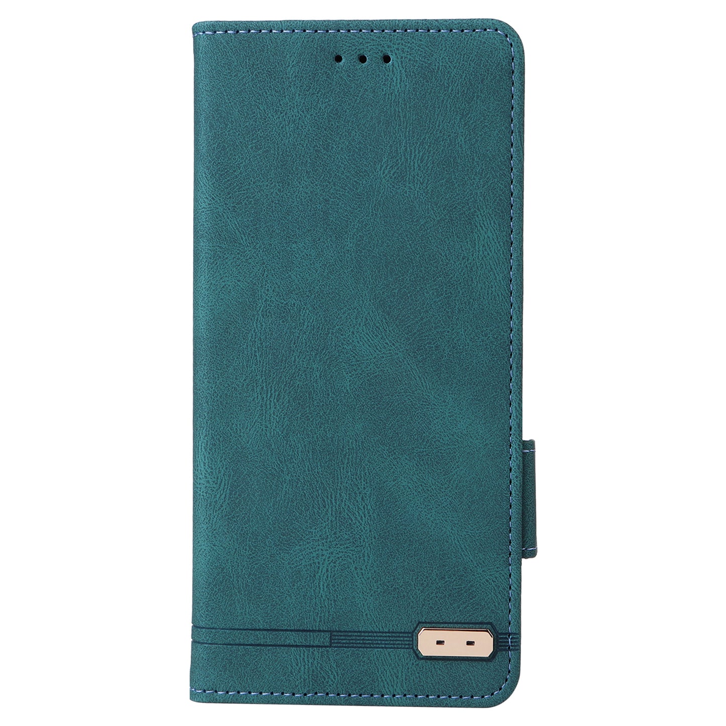 For Samsung Galaxy A06 Case Leather Wallet Flip Phone Cover with Hardware Decor - Blue
