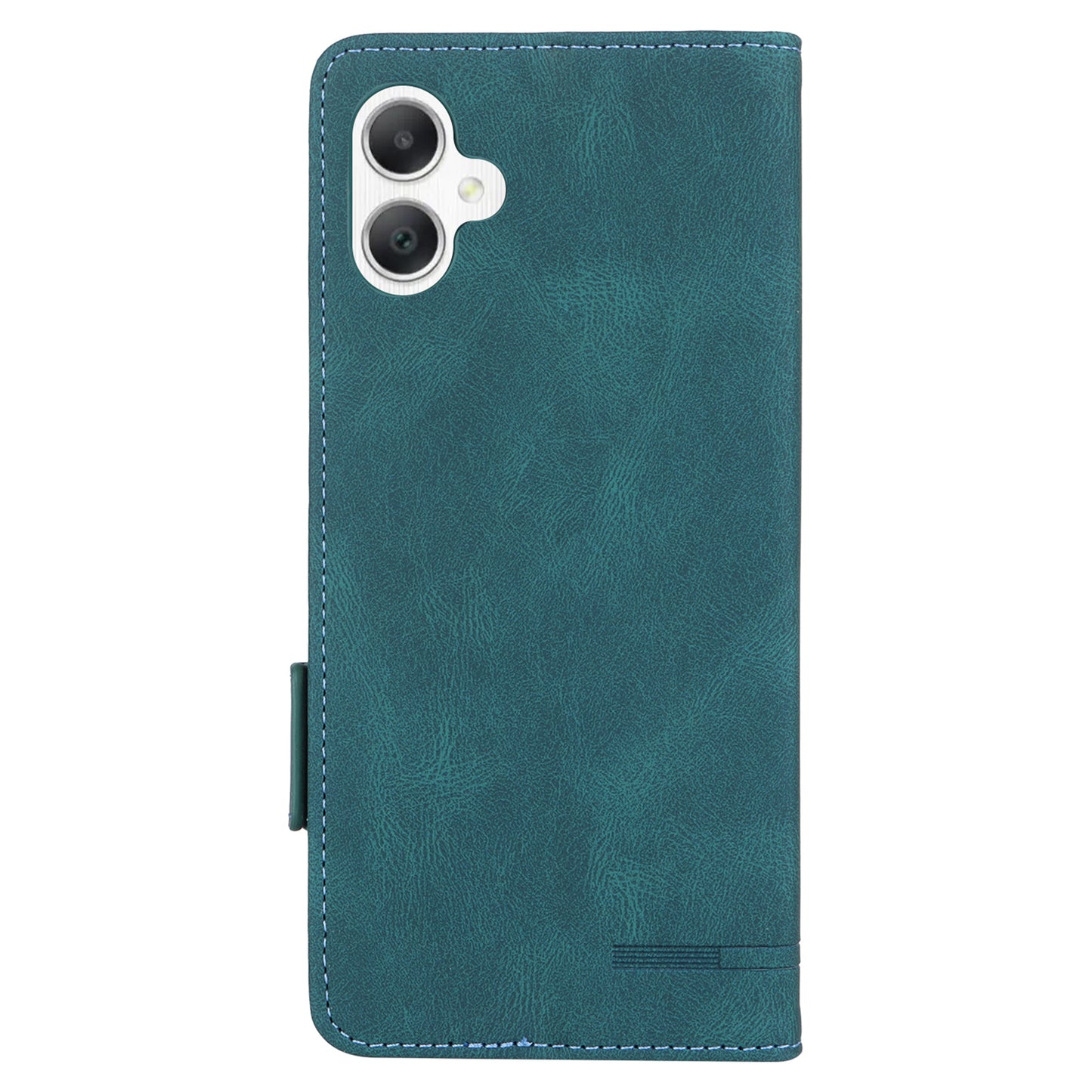 For Samsung Galaxy A06 Case Leather Wallet Flip Phone Cover with Hardware Decor - Blue