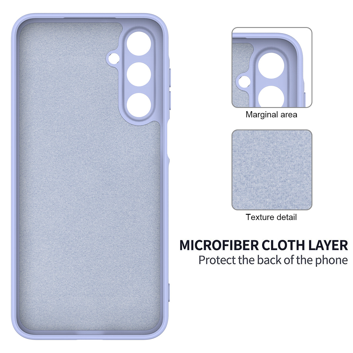 For Samsung Galaxy A16 5G / A16 4G Case Liquid Silicone Anti-Scratch Phone Cover with Hand Strap - Purple